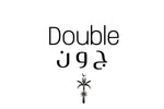Black text 'Double JGA' with a palm tree logo on a white background